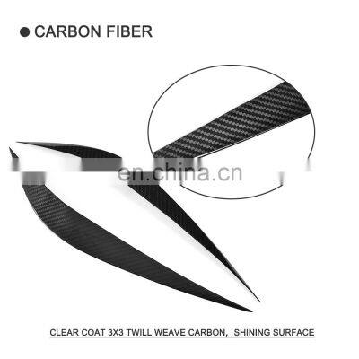Dry Carbon Fiber M4 Headlight Eyelids for BMW F32 F33 F36 F82 F83 M4 F80 M3 14-19 photo-4