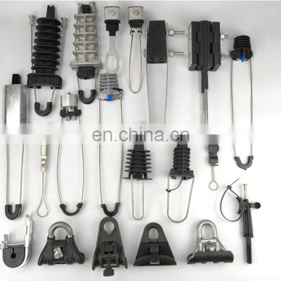 Accessories Fiber Optic Drop Cable Clamp Insulation Suspension Dead End Anchor Bonding Clamps