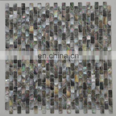 Foshan Wholesale Real Natural Varicolored Shell Mosaic Bathroom Wall Decoration Brick Shell Mosaic Wall Tiles