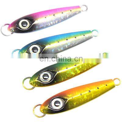 7cm 40g new modle pike seabass long shot  slow throw  Drag Metal Cast 3D eye  jig hard Fishing Lure