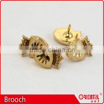 Enamle Lion Logo Metal Badge Straight Brooch Pin for Men photo-3