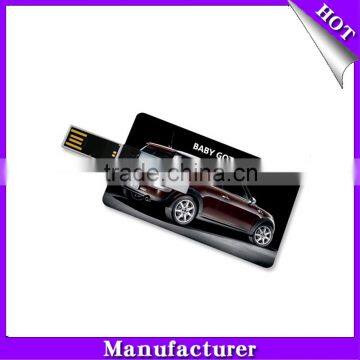 Custom full-color imprinting logo free of 1gb 4gb 8gb 16gb 32gb 64gb credit card usb flash drive