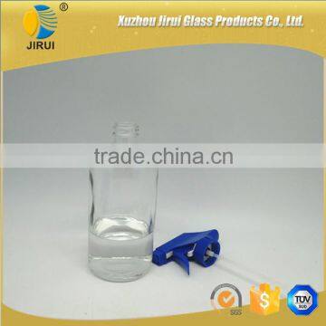500ml Clear Boston Round Glass Bottle With Trigger Pump