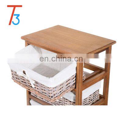 Natural Colour Solid Wooden Furniture Cabinet With Many Drawers photo-4