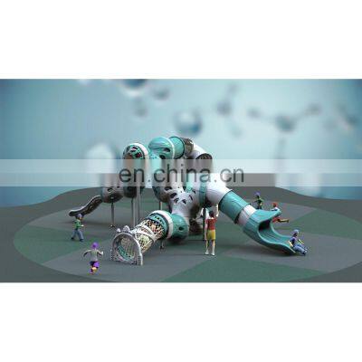 Manufacturer Customizable Playground Children Outdoor Playground Equipment with Climbing Net and Slide for Sale
