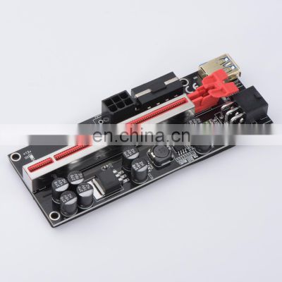 2022 VER009S Plus PCI-E PCIE Riser Card 009s PCI Express Adapter Molex 6Pin SATA to USB 3.0 Cable 1X 16X Extender