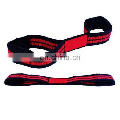 Good Quality and Strong Weightlifting Figure 8 Wrist Straps Wrist Protection Cotton / Polyester Training Straps for Gym