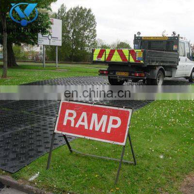 4*8 ft high quality durable 12.7mm thickness100% recyclable material pe trackway ground protection mats