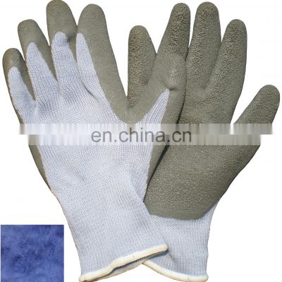 10 Gauge Gray T/C Warm Fleece Lined Thermal Latex Safety Gloves