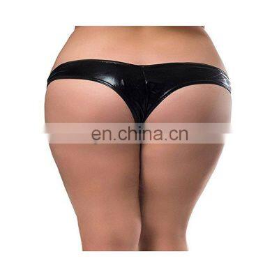 Hot pvc pantie for ladies hot modal lady pany young girls sexy club wear gothic panties manufacturer