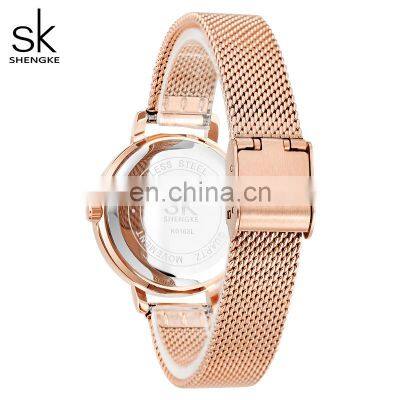 SHENGKE Diamond Dress Watches SK Woman K0163L Female Fashion Casual Watches Clock Reloj Mujer photo-5