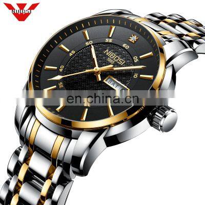 NIBOSI New Watches Men Luxury Brand Chronograph Men Sports Watches Waterproof Full Steel Quartz Men's Watch Relogio Masculino