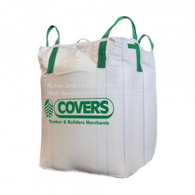 Cement/Coal/Firewood Jumbo Bags for Storage 1000kg Virgin PP FIBC Bulk Bag for Sand/ Cement 1 Ton Baffled Jumbo Big Bag