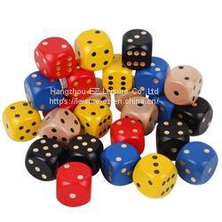 Factory Custom 20mm Large Wood Dice Colorful Rainbow Wooden Dice