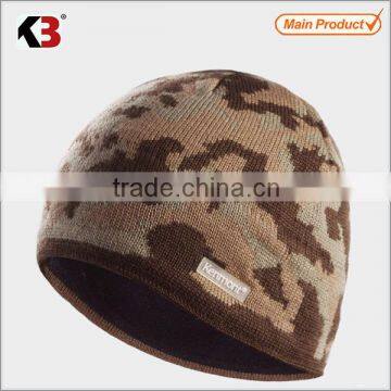 2015 acrylic jacquard camo beanie/out door winter camo beanie/camo jacquard beanie hat