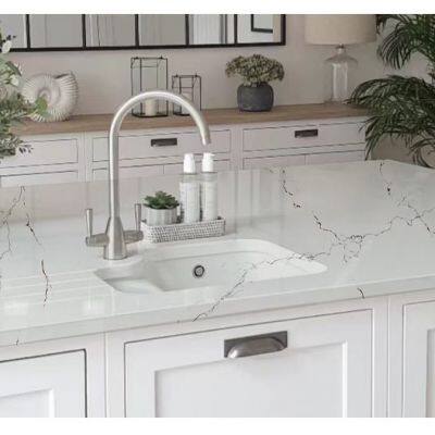 Code：6723，Calacatta Artificial Stone Quartz Slab Kitchen Countertops photo-3