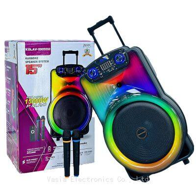 Portable 15 inch flame light rod sound system Bluetooth speaker outdoor soundbar white noise machine