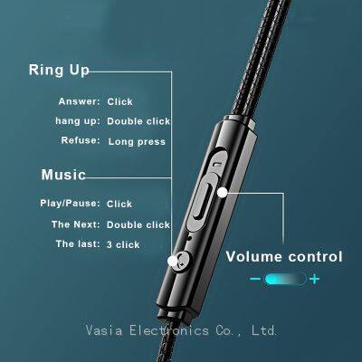 3.5mm In-ear Sports Game Headphones Earphone With Microphone Strong Bass Four Nuclear Double Circle Adjustable Volume photo-4