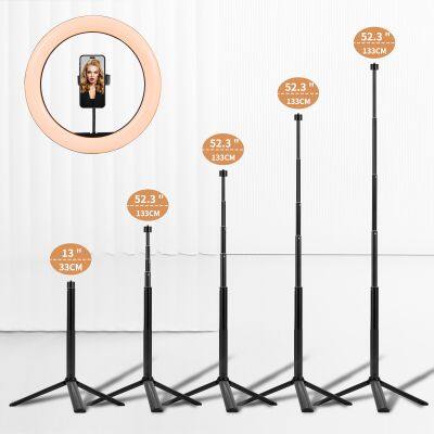 Wholesale Adjustable Selfie Led Ring Flash Light Tripod Selfie Stick With Ring Light for Phone Make up 12inch Ring Light photo-5