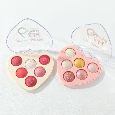 OEM Make up Blusher Bronzer 7 Color Palette Cheek Contourer Highlighter Powder Polvo De Cara photo-2