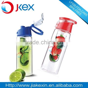 BPA Free plastic tritan fruit infuser water bottle