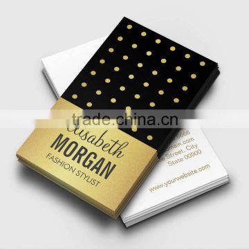 Black and gold dots fashion business card