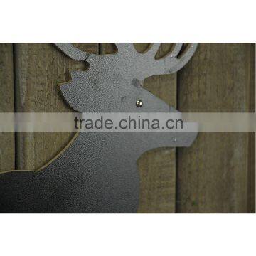 Animal Theme Black Deer Antique Decorative Wooden Hooks Wall Plaque With Saying photo-3