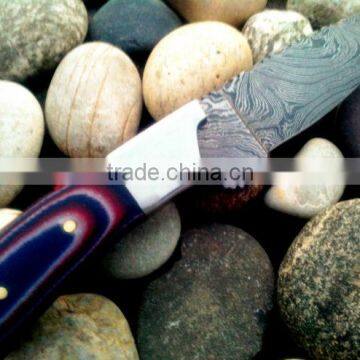 udk h48" custom handmade Damascus hunting knife with sheet handle