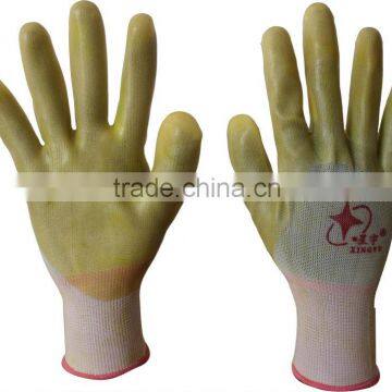 pvc coated glove working