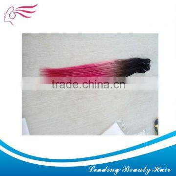 100% human hair weft extention in two colors