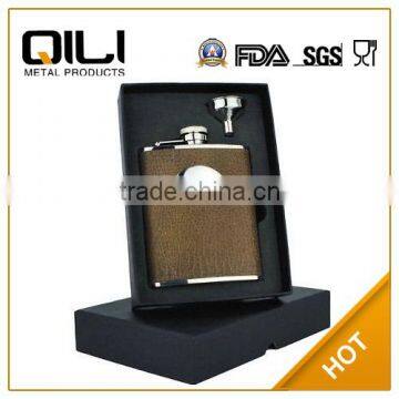 FDA 7oz special gifts stainless steel luxury hip flask set