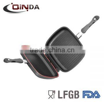 aluminum dia-cast double frying pan QD-DC205