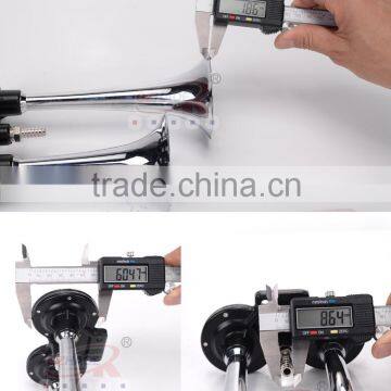 Metal Plating no Rust 150DB 12V Motorcycle Horn Car Horn Air Horn Dual Trumpet Super Loud Compressor Boat Truck Lorry CarHT-202C photo-4
