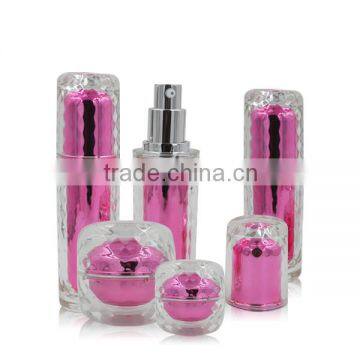 New 100ml Cosmetic Acrylic Lotion Pump Bottle,50g Green Color Acrylic Cosmetics Containers 30g