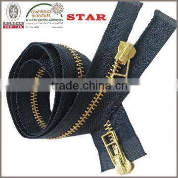 brass 2 way zipper