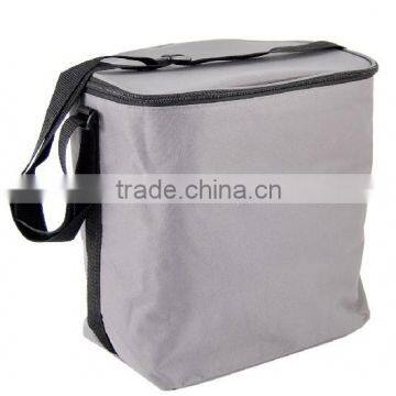 2016 Promotional Medium Cooler Bag in Grey (9 Litre) for picnic,office.,rectangular cooler bag