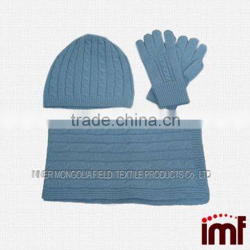 Alibaba website superior quality cute knitted lady hat scarf gloves set