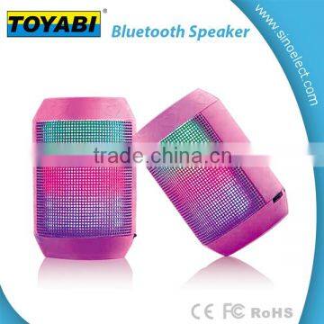 Hot Selling Wirless Outdoor Bluetooth Speaker with Dazzle LED Light Powerful Sound Speaker with Portable Support FM TF card