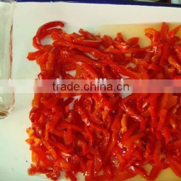 glass jar sweet red pepper Strips