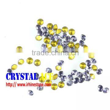 Tanzanite pointing back stone, glass beads foiled back, chaton beads for DIY decoration