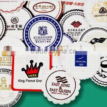 Round PVC hotel coaster