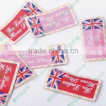 Custom embroidered labels woven polyester material