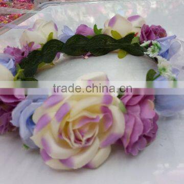 Fashion Tiara Flower Garland Crown Headband for Women Wedding Garland Crown Handband for Girls photo-2