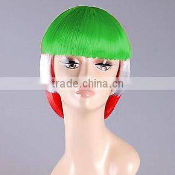 Iran Javad Nekounam Bob Wig Fun for Brasil World Cup Football Fans Flag Wigs W414