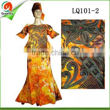 Guangzhou Clothing African Women Wear Bazin Riche Dress Fashion Lady Maxi Dress Clothing photo-2