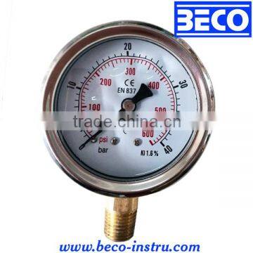 Liquid filled General Vibration-proof Pressure Gauge of YTN-60