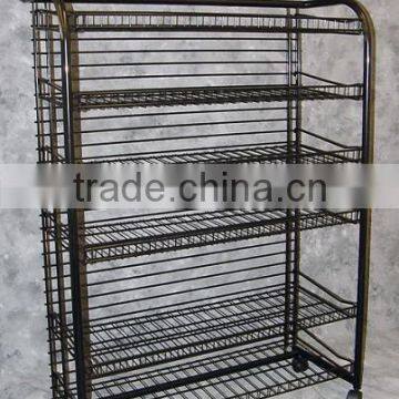 Black Snack Rack Wire Display Floor Stand