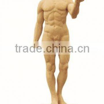 Life-Size Sandstone Carved Nude Man Sculpture