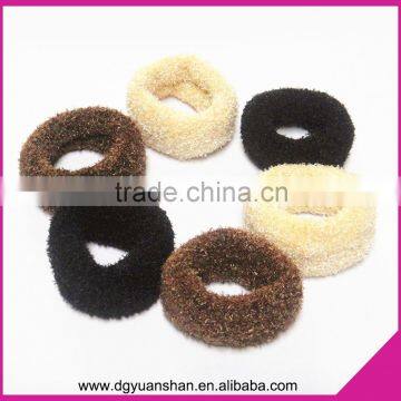 Soft plush velvet towel hair bands,elastic towel ring