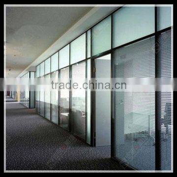 Soundproof office glass partition